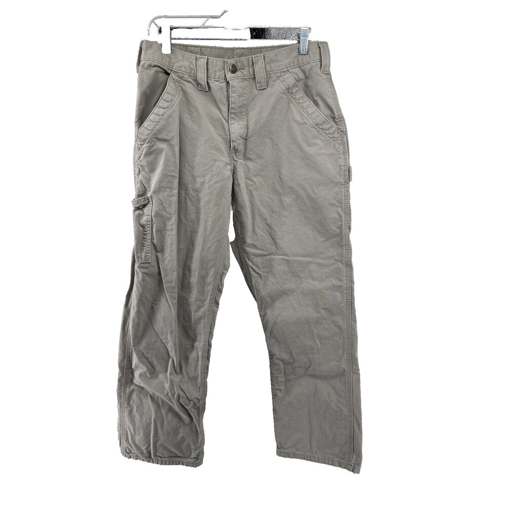 Carhartt Pants Men's 32x30 Beige Carpenter Utility Loose Original Fit B151 TAN